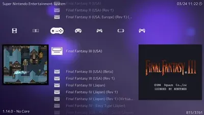 RetroArch Game Library with Thumbnails and Screenshots