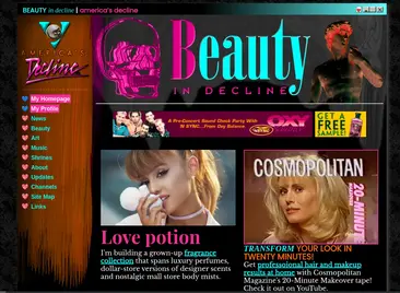 America's Decline Beauty Magazine Styled Layout
